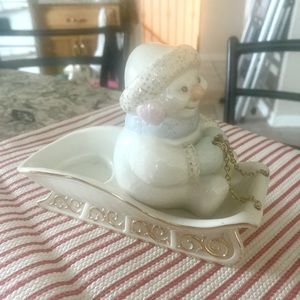 Lenox Winter Snowman Tea Light Holder